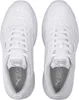 A top-down view of a pair of white Puma sneakers. Podgląd zdjęcia produktu