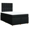 Boxspringbett mit Matratze Schwarz 120x200 cm Stoff Produktbild-Vorschau 3