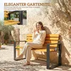 Outsunny Gartenbank 2-Sitzer Wetterfest Holzbank mit Produktbild-Vorschau 7