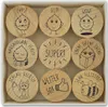 Meyco Holz Stempelset 9tlg "Lehrerstempel" - ø 43mm Produktbild-Vorschau 2