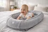 Premium BABYNEST + DECKE + Kissen GRAU Samt Velour/ PUNKTE Produktbild-Vorschau 12