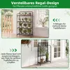 COSTWAY Blumenregal Metall, klappbares Pflanzenregal mit 4 Produktbild-Vorschau 4
