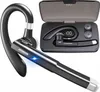A black Bluetooth headset and its charging case are displayed against a white background. Produktbild-Vorschau