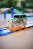 Cleverclixx 2x Rennbahnauto Lila & Grün 2er Set Race Track Produktbild-Vorschau 4