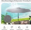 Parasol COSTWAY 350cm, duży parasol ogrodowy z korbką i 8 Podgląd zdjęcia produktu 4