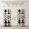COSTWAY 8 stufiges Schuhregal schmal, Schuhschrank aus Holz Produktbild-Vorschau 8
