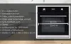 A built-in oven with a list of its features and specifications. Produktbild-Vorschau