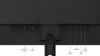 The back of a black computer monitor showing various ports and labels. Produktbild-Vorschau