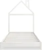 Kinderbett LIZ 90x200 cm in Hausoptik aus Massivholz weiß - Produktbild-Vorschau 5