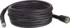 A coiled black high-pressure hose with silver and gold connectors on a white background. Produktbild-Vorschau
