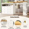 Bartisch ausziehbar 138-203cm, 360° drehbarer Stehtisch mit Produktbild-Vorschau 10