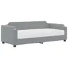 vidaXL Lit de jour avec matelas gris clair 90x190 cm Tissu Voir les images du produit 1