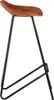 The Living Store Barhocker 2 Stk. Braun Echtleder Produktbild-Vorschau 5