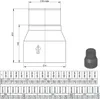 Ofenrohr Reduzierung - Ø 150 mm auf Ø 130 mm - schwarz Produktbild-Vorschau 2