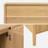 Credenza decorazione legno 3 ante 140cm, Marrone naturale Anteprima dell’immagine prodotto 2