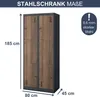 Umkleideschrank Spind JULIA 4 Abteile mit Lüftungsschlitze Produktbild-Vorschau 2