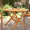 vidaXL Table de jardin pliante Ø110x75 cm Bois massif Voir les images du produit 2