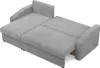 A light gray sectional sofa is shown from a top-down diagonal angle against a white background. The sofa is in its extended bed form. Produktbild-Vorschau