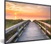 MuchoWow® Gerahmtes Poster Sonnenuntergang - Meer - Weg - Produktbild-Vorschau 1
