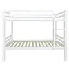 A white wooden bunk bed with a ladder on the right side, shown from the side against a white background. Anteprima dell’immagine prodotto