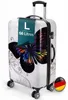 MONZANA® Lot de 4 Valises de Voyage Butterfly Valise Rigide Voir les images du produit 1
