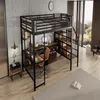 Letto a soppalco 120x200 cm, nero antracite, in ferro, con Anteprima dell’immagine prodotto 10