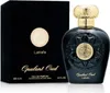 A black perfume box and a black perfume bottle with gold accents are displayed against a white background. Podgląd zdjęcia produktu
