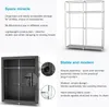 Intirilife Faltschrank 108x170x45 cm in ASCH GRAU - mit Produktbild-Vorschau 3