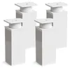 4er Set sossai moderne Möbelfüße in Weiß 60mm Produktbild-Vorschau 1