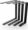 A set of black metal shelf brackets arranged in a line on a white background. Produktbild-Vorschau