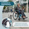 Fauteuil roulant pliable Aluminium Léger Manuel Avec freins Voir les images du produit 7