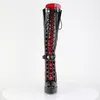 INDULGE-2028 Damen Boots von Devious, Schwarz-Rot EU 46, US Produktbild-Vorschau 2