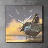 Coloray Uhr auf Leinwand 30x30 cm Wand Uhr Dekoration Produktbild-Vorschau 2