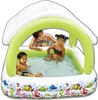 Aufblasbares Kinderbecken mit Abdeckung 143x143x123cm Produktbild-Vorschau 2