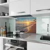 Küchenrückwand Spritzschutz Glas mit Motiv Sonnenaufgang Produktbild-Vorschau 2