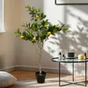 Citronnier artificiel dans un pot noir - 118 x 40 cm - Voir les images du produit 7