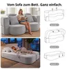 Sofa 3-Sitzer mit Schlaffunktion, 196 cm Komfortables Produktbild-Vorschau 2