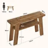 Konsola z litego drewna, 120 cm Stolik pomocniczy w stylu Podgląd zdjęcia produktu 9