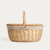 HOMLA ELVORA Picknickkorb mit beigem Futter groß 48x36 cm Produktbild-Vorschau 1