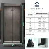 Schwarz Nischentür Dusche Falttür Duschtür 90x195cm Produktbild-Vorschau 4