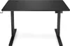 A black standing desk shown from the front against a white background. Produktbild-Vorschau