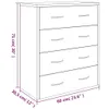 vidaXL Kommode mit 4 Schubladen 60x30,5x71 cm Grau Sonoma Produktbild-Vorschau 7