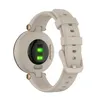 Close-up view of the back of a smartwatch, showing the heart rate sensor and charging pins. Produktbild-Vorschau