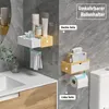 Toilettenpapierhalter mit Ablage Bambus Produktbild-Vorschau 5