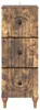 vidaXL Ladekast, 33 x 34,5 x 90 cm, houtvezel, gerookt Productafbeelding-voorbeeld 5