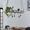 Lindby Hängelampe Kirista, 5-flg., schwarz/Holz, 100 cm, Produktbild-Vorschau 3