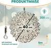 Aluminium-Drahtkugelkugel 40 cm mit 200 LED warmweiß Produktbild-Vorschau 3