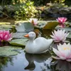 Teichdeko ENTE - schwimmende Dekofigur für Teich und Wasserschale - Porzellan - L: 9,3cm Produktbild-Vorschau