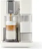 A close-up shot of a Tchibo Qbo coffee machine making a latte. Produktbild-Vorschau
