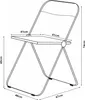 A line drawing of a folding chair with dimensions indicated by text and lines. Produktbild-Vorschau